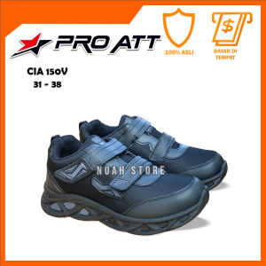 NOAH - Sepatu Sekolah PRO ATT CIA 150V 31 - 38 / Sepatu Sekolah Hitam / Sepatu Sneakers Anak / Sepatu Keren /Sepatu Perekat