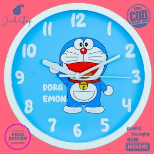 Jam Dinding Analog Karakteranak Doraemon Biru Karakter NN1101 Hiasan Rumah BestSeller Besar