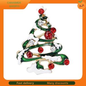 ❣️❣️❣️ Fashion Enamel Rhinestone Christmas Tree Brooches Women Coat Clothing Badges Jewelry Accessries