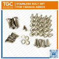 TGC Stainless Bolt set - Yamaha Aerox ( TGC - Motorcycle ) (Body Bolt, Brake Fluid Bolt, Windshield Bolt, Disc Bolt). 
