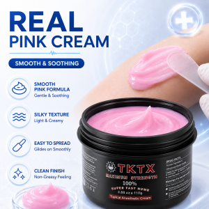 【Malaysia Stock】Topical Tattoo TKT100% Strength Numbing Cream 110g Pink for Eyebrow Lip Eyeliner Microblading Tattoo Body Art