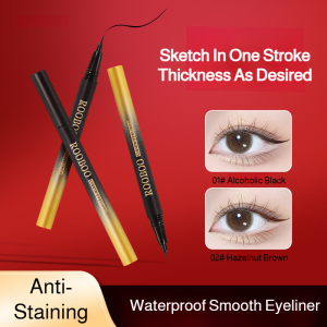 Extremely Fine Eyeliner Eyeliner Slim Brush Lasting Smooth Outline Holds Makeup Without Smudging No Clumping No Crumbs Eyeliner Antiflowering Automatic Tip Eyeliner Beginner