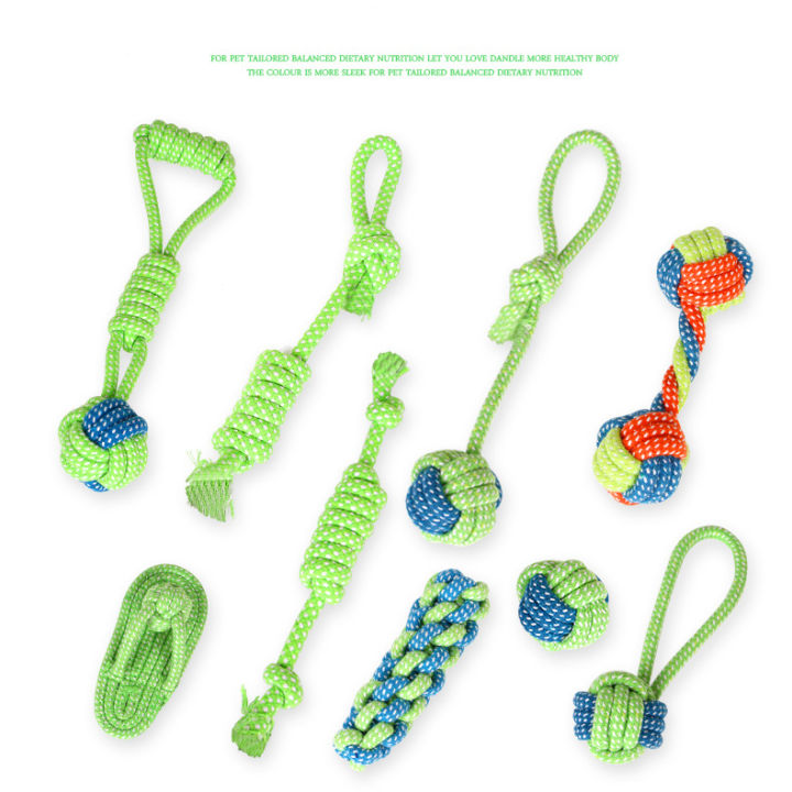 DY Loving Cotton Knot Toy Teeth Grinding Double Knot Cotton Molar Rope