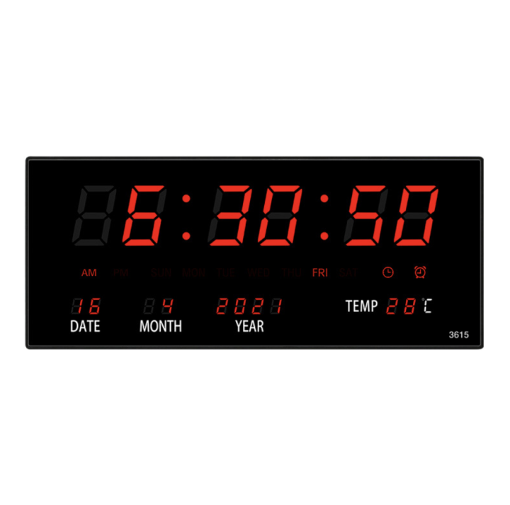 15inches Large Digital Display LED Digital Wall Clock Lazada PH