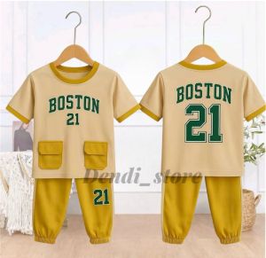 setelan baseball BOSTON anak virall 3-12 tahun // promo oneset anak perempuan anak // gratis ongkir oneset anak