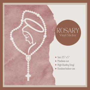 A4i Graphics Holy Rosary Vinyl Sticker