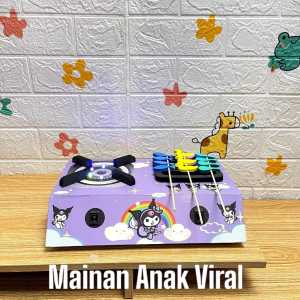 KOMPOR MAINAN ANAK KARAKTER BARBIE / KOMPOR MAINAN LED / MAINAN EDUKASI ANAK