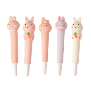 5ชิ้นปากกาของขวัญที่แปลกใหม่0.5มิลลิเมตรน่ารักปากกาหมึกเจลโฟมนุ่มปากกาปากกาเขียนสัตว์น่ารักบรรเทาความเครียดปากกาหมึกเจล