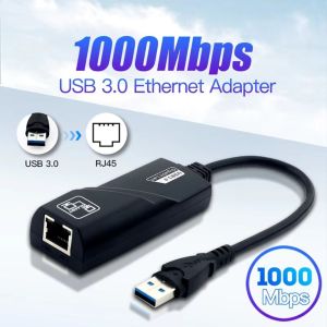 ILOIQD USB to LAN Network Card Wi-fi Dongle 3.0 Gigabit 1000Mbps USB Wifi Adapter WiFi Receiver/transmitter Freely-rotating USB Ethernet Adapter for Computer/Phone