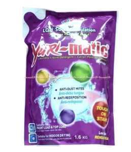 Yuri Matic 1.6kg Laundry Liquid Detergent Lavender Detergen Cair Kemasan Floral Romantic Blue 1600ml