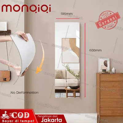 Stiker Cermin Kaca Dinding Akrilik 19.5 X 60 CM Aman Dan Tahan Ledakan Cermin Kaca Cermin Jendela Rumah Stiker