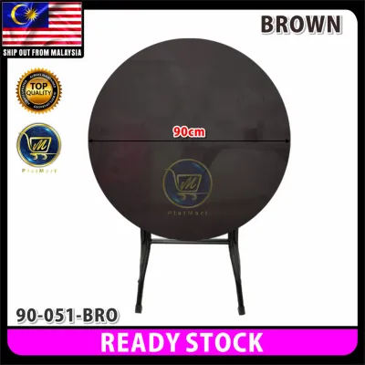 PlatMart - 7 Colour 3 x 3 Feet Round Plastic Foldable Table Portable Table Multifunctional Table