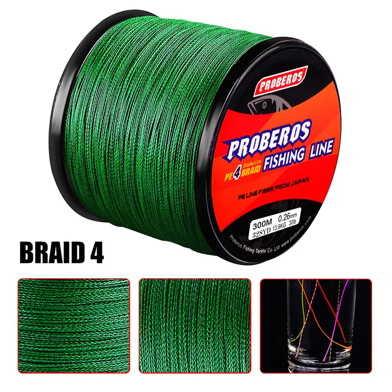 PROBEROS 300M fishing line braided Japanese Material Durable 4