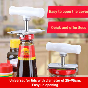 Effortless Adjustable Jar Opener Kitchen Stainless Steel/Corrosion Resistant Household Lid Remover/Foodie Tool For Home Use/Women Friendly