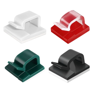 100Pcs Clear REPEAT Type Cord Possessors With Strong Adhesive For Easy Wire Management In Multiple Configuration