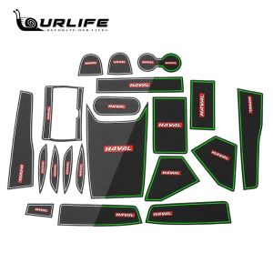 secr Car Coasters Mats For Haval H6 LHD 2021 2022 2023 2024 GT 3th Rubber Anti-Slip Mat Door Gate Slot Cup Pad Interior Accessories M2Y9R