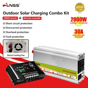 Nss 2 in 1 inverter 12v to 220v heavy duty set and solar charge controller solar panel charger pure sine wave inverter hybrid solar inverter pure sinewave inverter car inverter