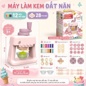 BT Trẻ Em Đất Sét Màu Máy Làm Kem 12 Màu Đất Sét Màu 28 Cái Phụ Kiện Bộ Sưu Tập An Toàn Không Độc Hại Diy Nhựa Nặn Hình Thủ Công Trò Chơi Giả Vờ Đồ Chơi