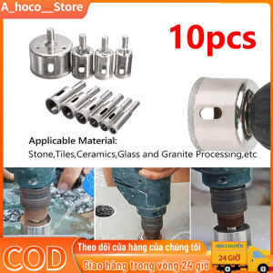 BỘ 10 MŨI KHOAN KÍNH KHOAN ĐÁ GẠCH TIỆN DỤNG phi 3 đến 30mm