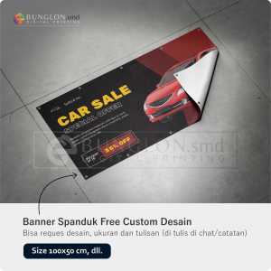 PRINT CETAK SPANDUK BANNER PENJUALAN MOBIL CUSTOM DESAIN