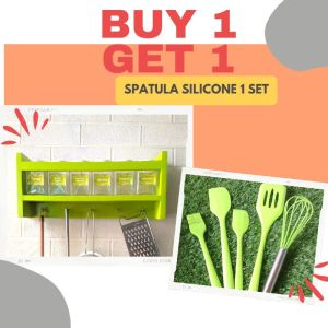 Rak Bumbu Dapur Tempat Bumbu Toples Bumbu Ada Stikernya Warna Pink