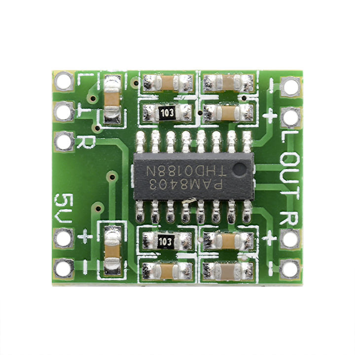 Pam8403 Module Easyeda Diyiot โมดูลขยายเสียงขนาดเล็ก 3W+3W PAM8403 Stereo Audio Amplifier ...