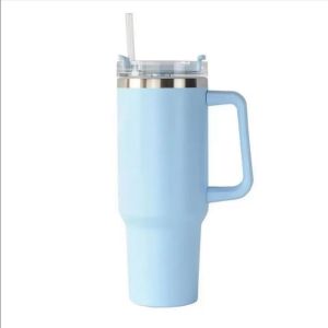LAZM 40oz Stanley Straw Tumbler Quencher H2.0 FLOWSTATE Insulated Double Wall Vacuum Flask Cup Thermal