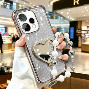Vòng đeo tay thời trang Long lanh trái tim Giá đỡ gương đứng cho OnePlus One Plus 15 13 15T 15R 13R 13T 12R 12 11 R Vỏ chống sốc