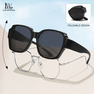 LouisWill Men Womens Sunglasses Myopia Glasses Cover Sunglasses Fashion Large Frame Sunglasses Polarized Summer Sunglasses Ultra Light Polarized Sunglasses Outdoor Traveling Walking Shopping Driving
