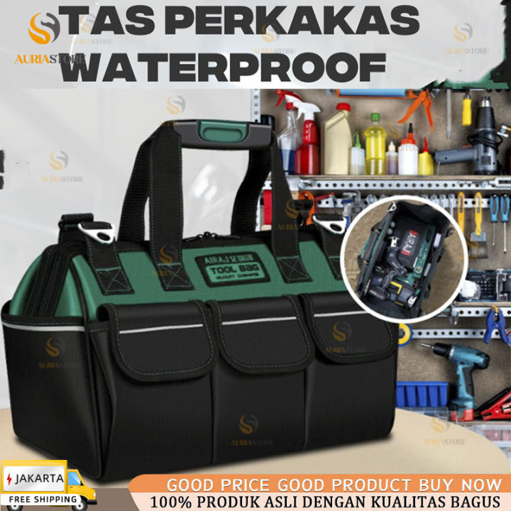 GREENER Tool Bag / Tas Perkakas 13 inchi Bahan Oxford Toolbag Tool Bag Tas Kunci Motor Mobil Alat Tukang Greeneg Tool Bag 13 - 23 Inch Kain Oxford Tebal Tas Alat Perkakas Kuat Tas Perkakas Toolkit Toolbox 20 Inch