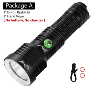 Haixnfire dv52 Scuba đèn pin dùng dưới nước XHP70 siêu sáng 7000lm chống nước Dưới Nước Đèn bờ biển Đèn pin lặn đèn LED tìm kiếm ánh
