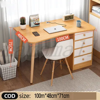 120CM Table Desk for Computer Office Table with Drawer Work Desk Working Table Computer Table Study Table for Adult