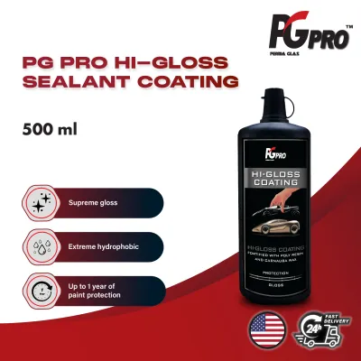 Perma Glass PG Pro Hi-Gloss Sealant Coating with Poly Resin & Carnauba Wax (500ml) | Long-Lasting Shine & Protection