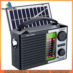 Vktech Solar Radio with Built-in LED Flashlight and Bluetooth Speaker for Outdoor Sports