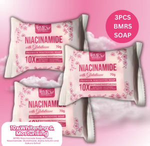 BMRS Niacinamide Gluta Premium 3PCS 10X Whitening Soap GLUTATHIONE PREMIUM WHITENING SOAP Anti-Aging