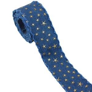 Versatile Denims Ribbon Decorative Star Detail For Innovative DIY Ideas Denims Fabric Ribbon Roll Star Lace