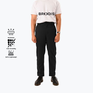Broodis Celana Chino Panjang Pria FLEX Chino Grey Pants