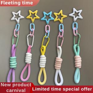 Fleeting time Fluorescent Color Phone Strap Mesh Landyard For Bags Braided Strips Keycord Hanging Trousers Accessories Keychain