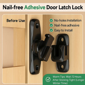 Universal Stainless Steel Door Lock Buckle Thickened &amp Rust-Proof Design For Wooden Doors Cabinets And Gates Indoor &amp Outdoor Use