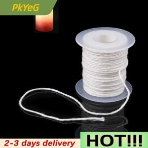PkYeG 61m Cotton Braid Candle Wick Core Spool Non- DIY Oil Lamps Supplies