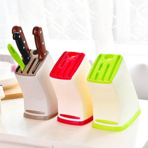 Kitchen plastic knife holder Multi-function knife storage rack Draining kitchen knife rack