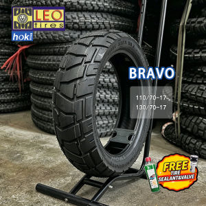 LEO Tire BRAVO 13" Motorcycle Tire -Tubeless All-Weather Dual-Purpose for Honda Click/Yamaha Mio