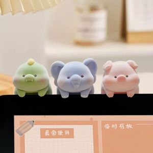 STRONGI Panda Dog Computer Monitor Decoration Desk Ornament Flocking Screen Animal Model Creative Elephant Center Console Doll Monitor Screen