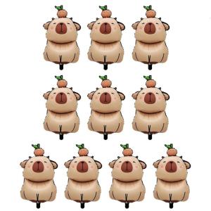 Pack Of 10 Elegant Capybara Balloons For Birthday Parties And Animal Themed Celebration Sturdy And Easy To Decorate