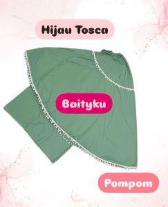 MUKENA ANAK LUCU / APLIKASI RENDA POM POM / BAHAN ADEM / MUKENAH TERLARIS