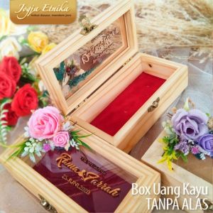 BOX UANG MAHAR KAYU RUSTIC / KOTAK UANG KAYU RUSTIC