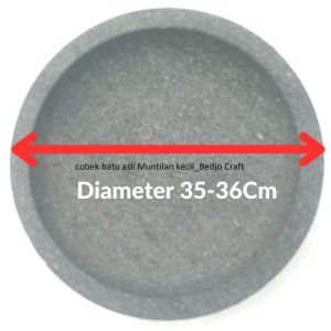 Cobek Batu Muntilan Asli Ukuran 38Cm