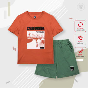 Bộ đồ bé trai size đại BIGFOX - MISS MEOW mặc mùa hè vải cotton mềm mịn in california cỡ trẻ em 789101112131415 tuổi