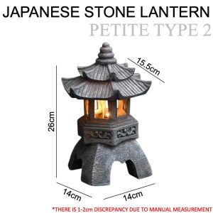 Zen Garden Lantern Outdoor Japanese Pagoda Lamp Decoration | Garden Pathway Light Stone Style Lantern | Home Patio Decoration Outdoor Lighting Japanese Zen Pagoda Lantern Garden Ornament