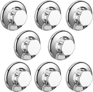 Powerful Vacuum Suction Cups replacement for Shower Caddy Sope dishDouble Hooks- Set of 2